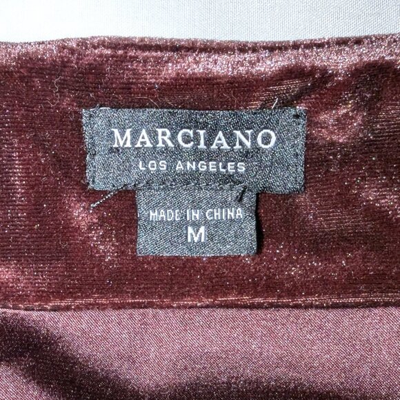 Guess by Marciano | Aurore Deep Purple Velvet Bustier Blouse Top | Size Medium - Picture 5 of 16